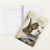 Prachtige handgeschilderde Blakiston's Fish Owl Notitieboek (Binnen)