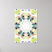 Prachtige handgeschilderde Boho Chic groen Abstrac Canvas Afdruk (Voorkant)
