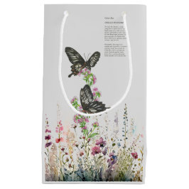 Prachtige handgeschilderde Ceylon Rozen vlinder Klein Cadeauzakje