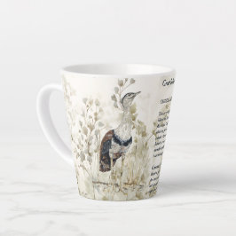 Prachtige handgeschilderde grote Indiase bustardvo Latte Mok