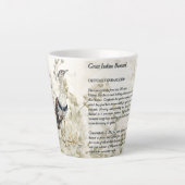 Prachtige handgeschilderde grote Indiase bustardvo Latte Mok (Voorkant)