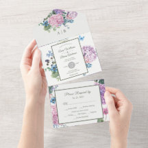 Prachtige Handgeschilderde Hydrangea Bloemenbruilo