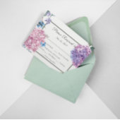 Prachtige Handgeschilderde Hydrangea Bloemenbruilo Kaart