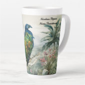 Prachtige handgeschilderde Nicobar Pigeon Latte Mo Latte Mok (Rechterhoek)