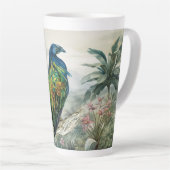 Prachtige handgeschilderde Nicobar Pigeon Latte Mo Latte Mok (Rechterhoek)