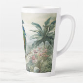 Prachtige handgeschilderde Nicobar Pigeon Latte Mo Latte Mok (Rechts)