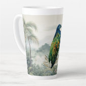 Prachtige handgeschilderde Nicobar Pigeon Latte Mo Mok (Linkerhoek)