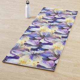 Prachtige handgeschilderde Waterverf Floral Botani Yogamat