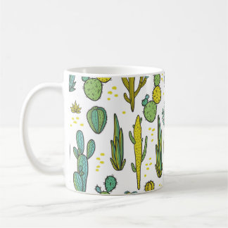 Prachtige handgetrokken cacti abstracte natuurlijk koffiemok