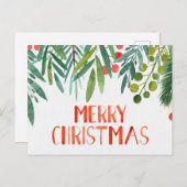 Prachtige handtas met briefbelasting Waterverf Ber Briefkaart (Voorkant / Achterkant)