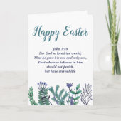 Prachtige, Happy Easter Bijbel Verse John 3:16 Feestdagen Kaart (Voorkant)