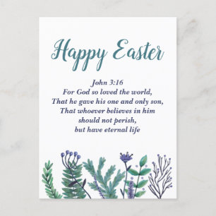 Prachtige Happy Paast John 3:16 Bijbelversie Briefkaart