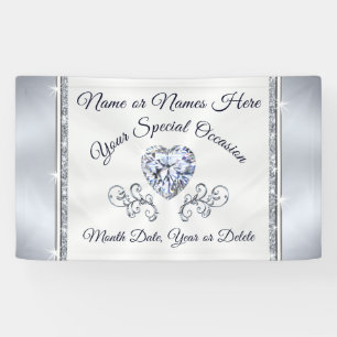 Prachtige harten Diamond Persoonlijke bruiloft Ban Spandoek