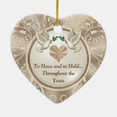 Prachtige hartslag, Jubileum-siervoorwerpen Keramisch Ornament (Achterkant)