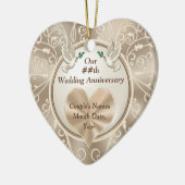 Prachtige hartslag, Jubileum-siervoorwerpen Keramisch Ornament (Links)