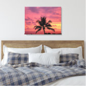 Prachtige Hawaiian Sunset Canvas afdrukken (Insitu (Slaapkamer))