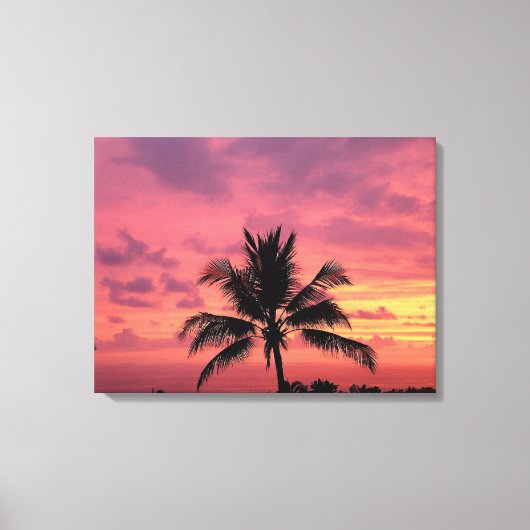 Prachtige Hawaiian Sunset Canvas afdrukken (Voorkant)