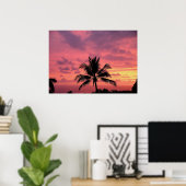 Prachtige Hawaiian Sunset Semi-Gloss Poster Print (Thuiskantoor)