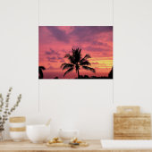 Prachtige Hawaiian Sunset Semi-Gloss Poster Print (Keuken)