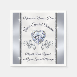 Prachtige Heart Diamond servetten gepersonaliseerd