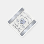 Prachtige Heart Diamond servetten gepersonaliseerd (Hoek)