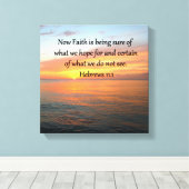 PRACHTIGE HEBREEËN 11:1 ZONSOPGANG ONTWERP CANVAS AFDRUK (Insitu (Houten vloer))