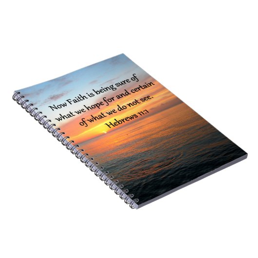 PRACHTIGE HEBREEËN 11:1 ZONSOPGANG ONTWERP NOTITIEBOEK (Rechterzijde)