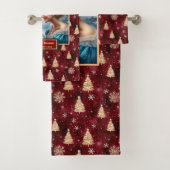 Prachtige heer en mevrouw Claus Cranberry Badhandd Bad Handdoek (Insitu)