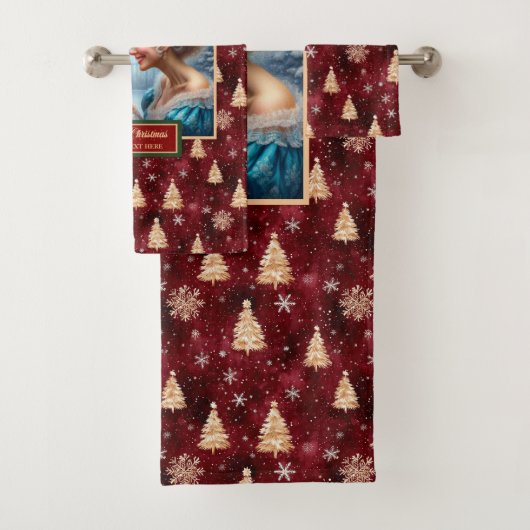 Prachtige heer en mevrouw Claus Cranberry Badhandd Bad Handdoek (Insitu)