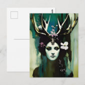 Prachtige heidense vrouw schilderen briefkaart (Voorkant / Achterkant)