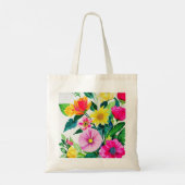 Prachtige heldere bloemen tote bag (Achterkant)