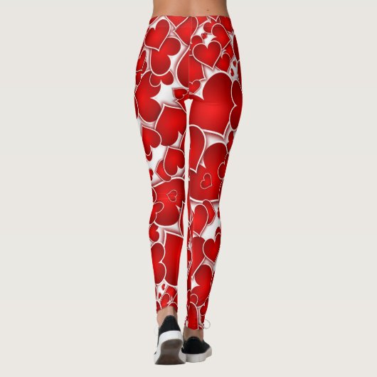 Prachtige, heldere harten leggings (Achterkant)
