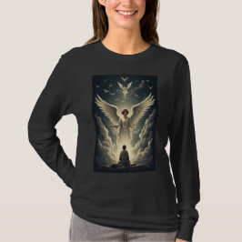 Prachtige Hemelse Engelen Dames T-shirt met Lange