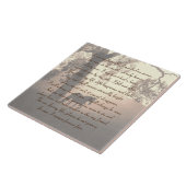 Prachtige herdenking van paarden en eikenbomen tegeltje (Zijkant)