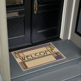 Prachtige Herfst Arts & Crafts geometrische patron Deurmat