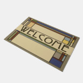 Prachtige Herfst Arts & Crafts geometrische patron Deurmat (Schuin)