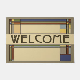 Prachtige Herfst Arts & Crafts geometrische patron Deurmat