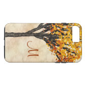 Prachtige Herfst Autumn Tree Monogram Initiaal Case-Mate iPhone Case (Achterkant (Horizontaal))