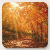 Prachtige herfst bier onderzetter (Voorkant)