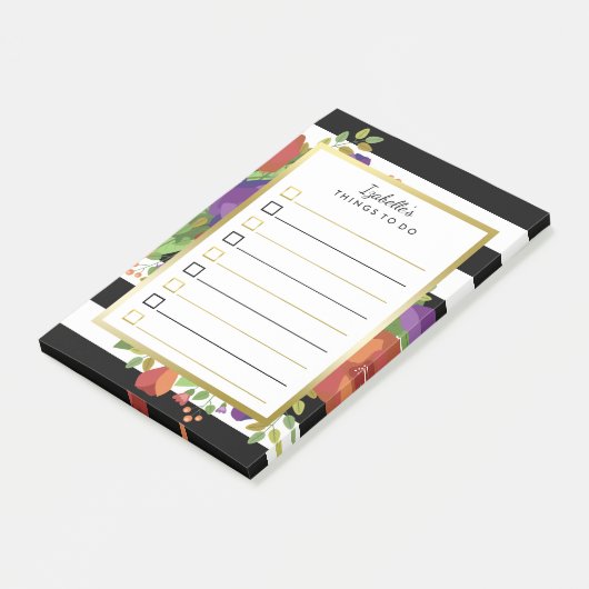 Prachtige Herfst Bouquet - Aangepaste naam om lijs Post-it® Notes (Schuin)