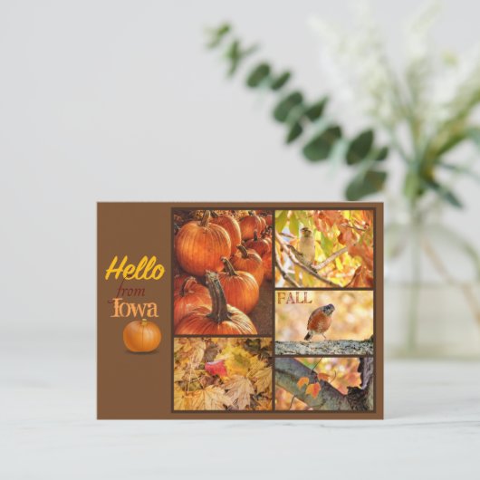 Prachtige Herfst Briefkaart van uw staat (Staand voorkant)