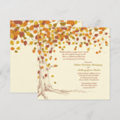 Prachtige herfst bruiloft uitnodiging (Voorkant / Achterkant)