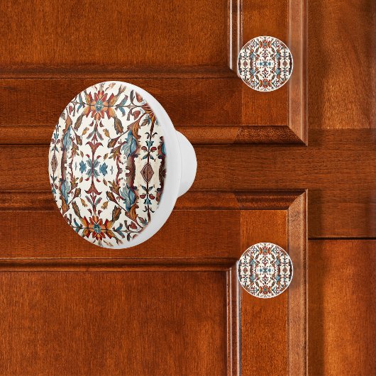 Prachtige Herfst en blauw Keramische Knop