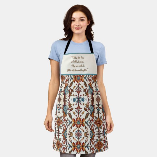 Prachtige Herfst en blauw  Schort (Gedragen)