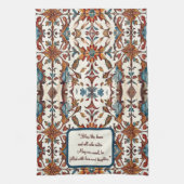 Prachtige Herfst en blauw  Theedoek (Verticaal)