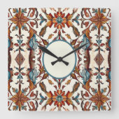 Prachtige Herfst en blauw Vierkante Klok (Voorkant)