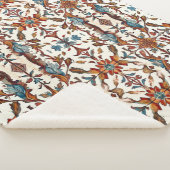 Prachtige Herfst en blauwe Sherpa deken (3/4)