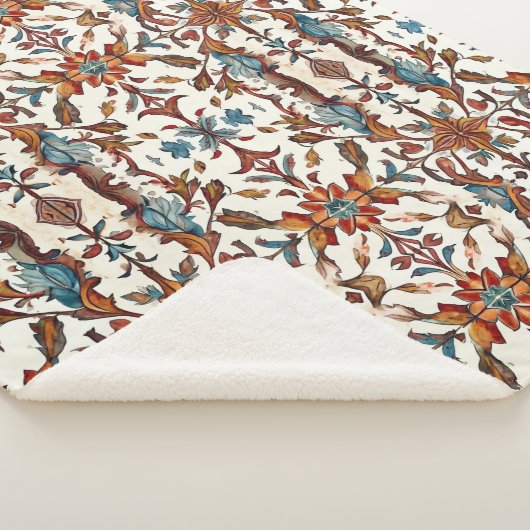 Prachtige Herfst en blauwe Sherpa deken (3/4)