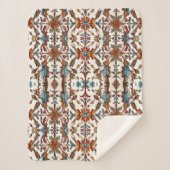 Prachtige Herfst en blauwe Sherpa deken (Voorkant)