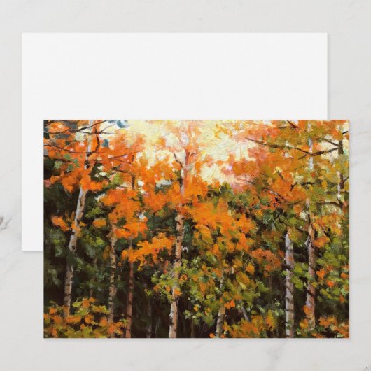 Prachtige herfst Esdoorns Schilderij Colorado (Voorkant / Achterkant)